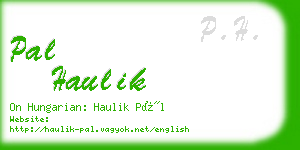 pal haulik business card